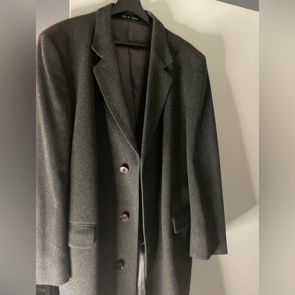 Men’s Large 100% CASHMERE Overcoat - Picture 4 of 6